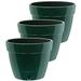 DecoPots - 3 Pack - 12.6 Inch - Self Watering Planter - Modern Flower Pot with Water Level Indicator for All House Plants Flowers Herbs - Height 9.8 inches Diameter 12.6 Green/Black