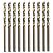 YEUHTLL 10Pcs 3.5mm M35 Round Shank HSS-Co Cobalt Twist Drill Spiral Drill Bit