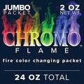 CHROMO FLAME Fire Color Changing Packets for Bonfire Campfire Outdoor Fireplace Fire Pit | Magical Mystic Colorful Rainbow Flames | 24 OZ Total 12 ct 2 oz JUMBO Packets