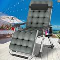 Lilypelle Zero Gravity Chair with Breathable Mat&Tray Outdoor Lounge Chair Reclining Folding Chaise for Patio Lawn Beach Pool