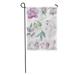 LADDKE Handpainted Watercolor Flowers Leaves Berries and Cute Unicorn 14 Magic Garden Flag Decorative Flag House Banner 28x40 inch