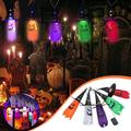 BadyminCSL LED Witch Hat Halloween Ghost String Lights DIY Pendant Horror Lamp