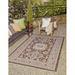 Rugs.com Outdoor Aztec Collection Rug â€“ 9 x 12 Brown Flatweave Rug Perfect For Living Rooms Large Dining Rooms Open Floorplans