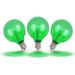 Novelty Lights 25 Pack G40 LED Outdoor String Light Patio Globe Replacement Bulbs Green 3 LED s Per Bulb Energy Efficient