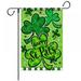 St Patricks Day Garden Flag 12 x18 Vertical Double Sided Shamrock Happy St Patricks Day Flag Evergreen Clover St Patricks Day Yard Flag for Patio Lawn Outdoor House Decor