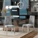 Topcobe Set of 2 Modern Mid-Century Velvet Dining Chairs for Kitchen Living Dining Room Dark Gray