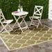 Safavieh Courtyard Alyssa Geometric Indoor/Outdoor Area Rug 5 3 x 5 3 Square Green/Beige