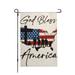 God Bless America Garden Flag 12x18 In Patriotic USA Flag 4th of July Independence Memorial Day Yard Outdoor Decor