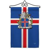 Iceland Garden Flag Set Nationality 13 X18.5 Double-Sided Yard Banner