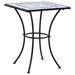 Dcenta Ceramic Tabletop Bistro Table Coffee Side Table Iron Frame for Balcony Garden Patio Terrace Outdoor Furniture 23.6 x 23.6 x 30 Inches (L x W x H)