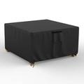 STARTWO Durable Square Fire Pit Cover Waterproof Heavy Duty with Spark Screen for 32-34 Inch Gas Fire Table Black