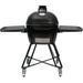 Primo All-In-One Oval Junior 200 Ceramic Kamado Grill With Cradle Side Shelves And Stainless Steel Grates - PGCJRC (2021)