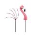 Flamingo Animal Head Garden Stake with Beaded Tail Set of 2