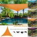 iMounTEK Triangle Shade Sail UV Block Sun Cover Shade Sail Canopy for Patio Backyard Deck Porch Outdoor Activities Orange(13x13)