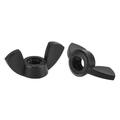 Uxcell M4 Wing Nuts Butterfly Nut Nylon Hand Twist Tighten Fasteners Black 25 Pack