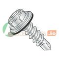 #10 x 3/4 Self-Drilling Screws / Slotted / Hex Washer Head / Steel / Zinc / Bonded Neoprene Washer / #3 Drill Point (Quantity: 2 000 pcs)