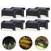 HESHENG Solar Deck Lights Outdoor Solar Step Lights LED Waterproof Solar Fence Lights Stair Lights for Railing Deck Patio Yard Post and Driveway Black 8pc