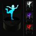 Ice Figure Skating Skater Woman on One Foot Pose LED Night Light Sign 3D Illusion Desk Nightstand Lamp