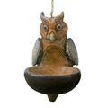 Mortilo Garden Owl Resin Feeder Decorations Garden Bird Bird Feeder Decorative Pastorals Owl Bird Feeders