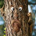 Tree Faces Decor Outdoor Tree Face Outdoor Statues Old Man Tree Hugger Bark Ghost Face Decoration Funny Yard Art Tree Decorations Outdoor for Halloween Easter Garden Creative Props