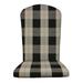 RSH DÃ©cor Outdoor Single Foam Adirondack Chair Seat Cushion Branson Pewter Black Buffalo Plaid