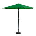 WestinTrends Paolo 9 Ft Patio Umbrella with Base Included Market Table Umbrella with with 30 Pound Solid Decorative Round Concrete Base Dark Green