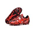 Rotosw Unisex Youths Cleats Soccer Shoes Athletic Low Top Kids Football Magic Tape Sneakers Size 10C-4.5Y Red (Long Nails) 10C