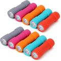 10-Pack 9-LED Mini Flashlight Set - Includes 30 AAA Batteries - Ideal for Teaching Camping and Wedding Favors
