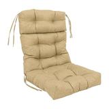 Blazing Needles 20-inch by 42-inch Spun Polyester Solid Outdoor Tufted Chair Cushion