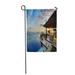 LADDKE Orange Hotel Sunset Over Balinese Coastline Luxury Bali House Beach Garden Flag Decorative Flag House Banner 28x40 inch