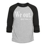 Shop4Ever Men s We Out. Harriet Tubman 1849 Raglan Baseball Shirt Large Heather Grey/Black