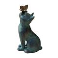 Hapeisy Cat and Butterfly Garden Statues 7.87â€� Cute Indoor and Outdoor Home and Garden Decor Realistic Craftsmanship Polyresin Figurine