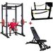 Body-Solid SPR1000SSP2 Commercial Power Rack w/Power Rack Strap Safeties + Adjustable Bench (New)