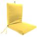 Jordan Manufacturing 44 x 21 Sunray Yellow Solid Rectangular Outdoor Chair Cushion with Ties and Hanger Loop