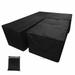 DONGPAI Patio Furniture Cover V Shape + Square Set Outdoor Table Protective Cover Waterproof Rain-Snow Proof Anti-UV Garden Sofa Chair Dust Cover Set