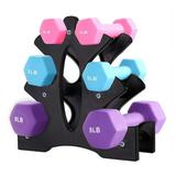 Teblacker 3 Tier Dumbbell Rack - Compact Dumbbell Holder Home Gym Exercise Weight Rack for Dumbbells - Household Dumbbell Tree Rack for Weights Max Load 35 lbs (Without Dumbbells)
