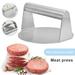 Ghopy Burger Press Stainless Steel Non-Stick Burger Pattie Press Hamburger Meat Press with Handle 4.9 Round Grill Press for Delicious Hamburger Patties Bacon BBQ Easy to Clean Help Squeezing Grease