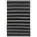 Liora Manne Sorrento Pinstripe Indoor Outdoor Area Rug Black