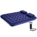 Honeydrill Queen Size Inflatable Camping Mattress Flocking Air Bed with Two Pillows and Pump