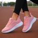 Women Shoes Ladies Breathable Sneakers Breathable Non Slip Soft Sole Sneakers Mesh Sneakers Tennis Walking Breathable Sneakers Fashion Sneakers Pink 8