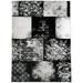 ECLECTIC BOHEMIAN PATCHWORK BLACK & WHITE Outdoor Rug By Kavka Designs