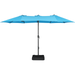 SMILE MART 15 ft Patio Parasol Twin-size Large Umbrella 3-Layer Sky Blue