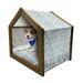 Shells Pet House Assortment of Colorful Marine Habitants Seaurchind Blue Toned Starfish Pattern Outdoor & Indoor Portable Dog Kennel with Pillow and Cover 5 Sizes Multicolor by Ambesonne