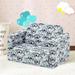 Kids Sofa Children s 2 in 1 Convertible Sofa to Lounger Grey Dinosaur