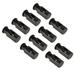 Uxcell Flag Plastic Spring Stoppers for Garden Flag Stand Poles Black 12 Pack