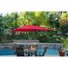 Jeco Aluminum Patio Market Umbrella Tilt w/ Crank -Bronze Pole-Color:Red Size:6.5 X 10