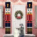 Christmas Nutcracker Banner Welcome Sign for Porch Front Door Fireplace Garden Indoor Outdoor Home Holiday Party Decor 13 x72