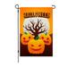 Happy Halloween Garden Flag Double Sided Yard Flags Banner Welcome Sign Yard Flag House Happy Holiday Burlap Lawn Decorations Outdoor