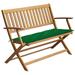 vidaXL Folding Garden Bench Outdoor Patio Bench with Cushion Solid Wood Acacia