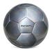 Barocity Soccer Ball - Premium Boy and Girl Official Match Ball with Cool Reflective Rainbow Hex Pattern Durable Indoor Outdoor Training Practice Playtime and Games - Silver Size 3